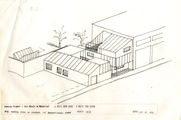 Early sketch view (October 1997) of proposal for 115.